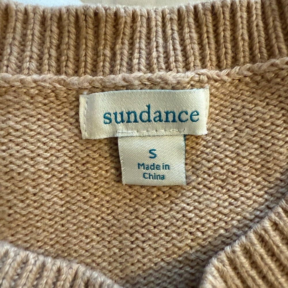 Sundance Tan and Black Patterned Crew Neck Sweater - Picture 2 of 5